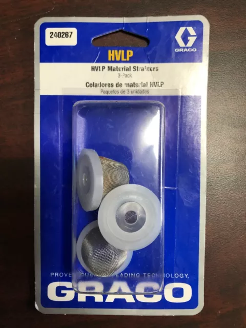 New Graco HVLP 3pk Material Strainers Part# 240267
