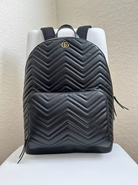 GUCCI GG Marmont Quilted unisex Backpack 523405 Daypack in black 2