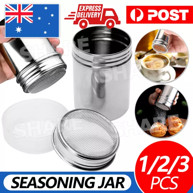 Stainless Steel Icing Sugar Cocoa Coffee Shaker Chocolate Powder Flour Duster