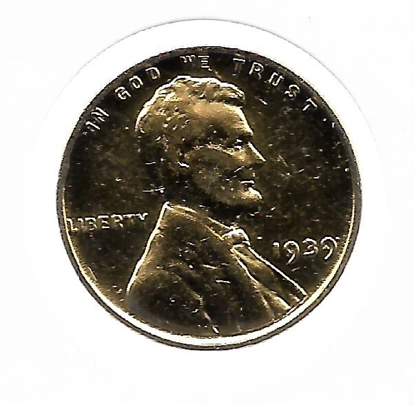 1939 US Liberty Lincoln Gold Cent Penny Great Depression Collection Coin LOT:69