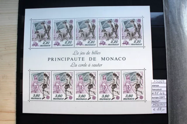 Francobolli Stamps Europa Cept Monaco Nuovi** Mnh** Bf N°44 (A54045)