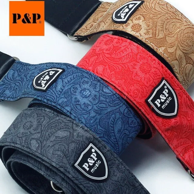 Guitar Strap Adjustable Denim Cotton Webbing Belt For Acoustic Electric Bass