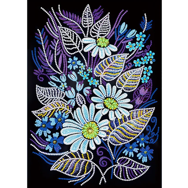 Flower Kit Luminous Art 5D DIY Part Special Shape Drill Picture Diamond Painting