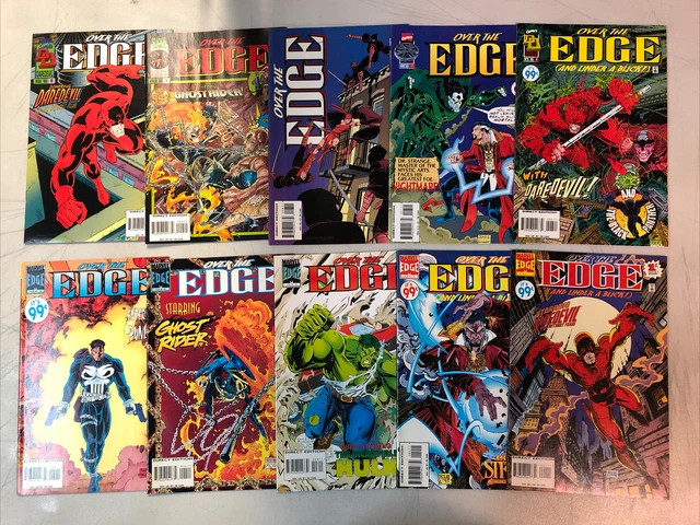 Over The Edge (1995) #1-10 (VF/NM) Complete Set Daredevil Ghost Rider Punisher