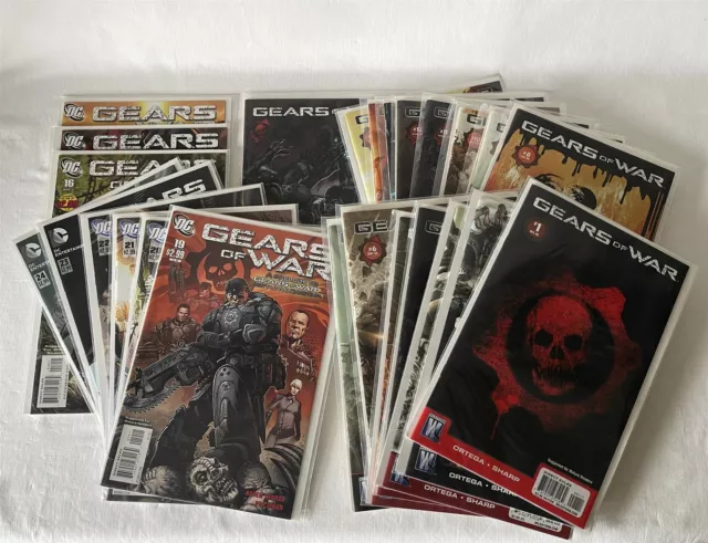 Huge Wildstorm & DC Comics GEARS of WAR Lot 1-24 & Sourcebook 25 Issues 2008-12