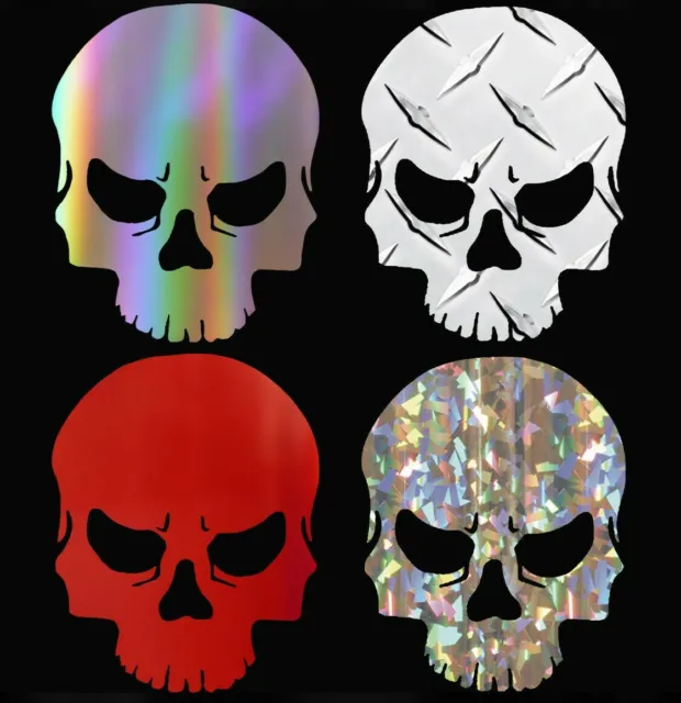 Skull Sticker - Molon Skull Decal - Select Chrome Color and Size