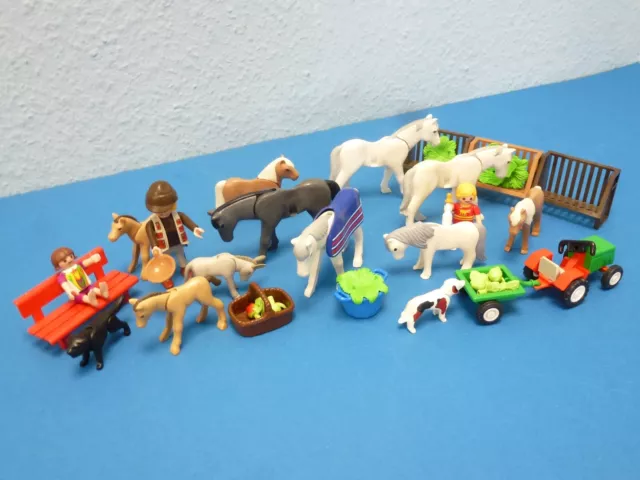 Viele Pferde Ponys Figuren Trecker zu Reiterhof 71304 4190 Country Playmobil 045