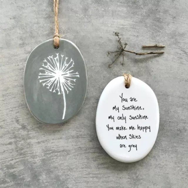 Porcelain Hanger 'You are my sunshine' Gift | East of India Love Quote Plaque