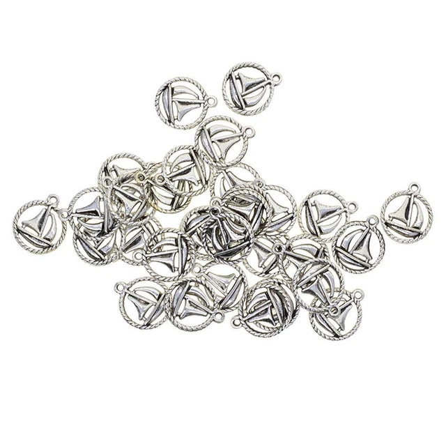 30pcs Segelboot Charms, Tibetan Silber Segelboot Anhänger Charm Schmuck