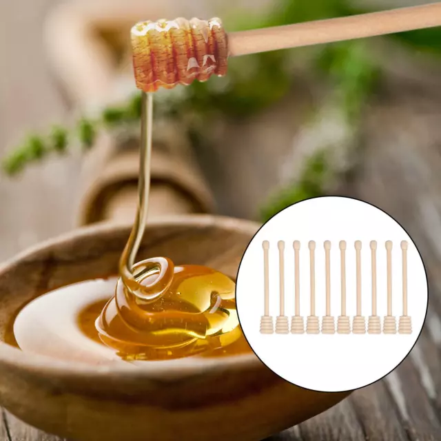 Mélange de miel en bois Agitateur De trempette à miel Bâtonnets de miel  Cuillère à miel