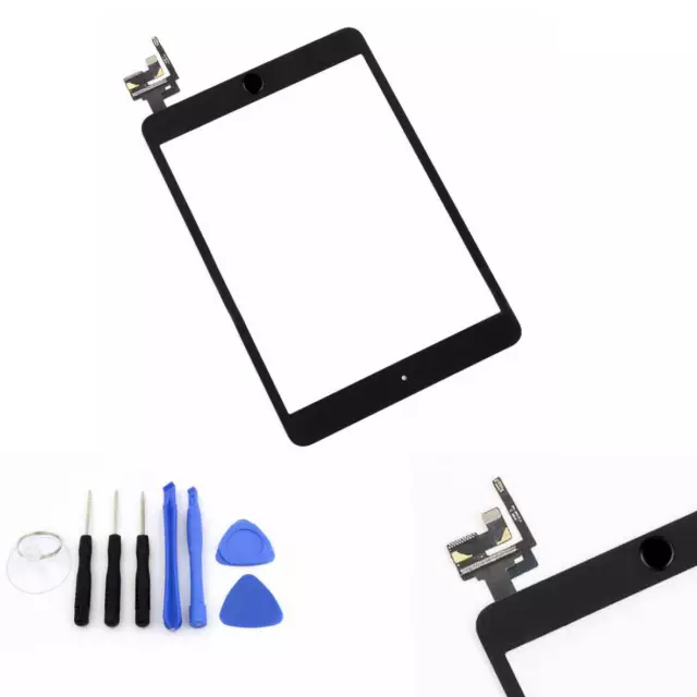 DIGITIZER iPad mini 3 SCHWARZ Touchscreen FrontGlas Touch Frontscheibe IC CHIP