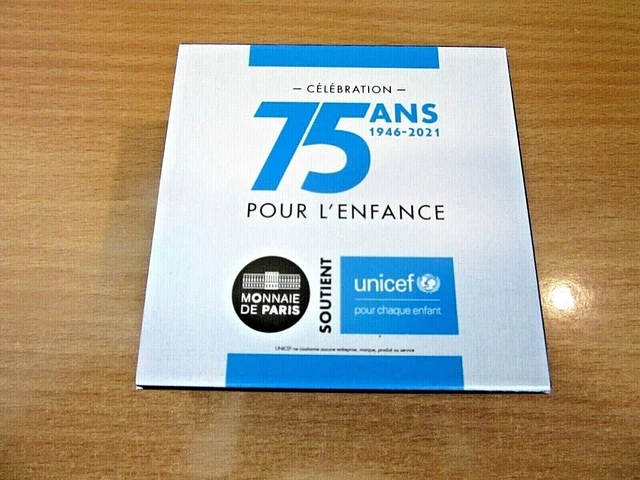 COFFRET BE 2 Euros Commémorative France 2021 / 75 ANS DE L'UNICEF EUR
