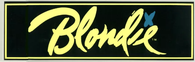 Blondie Official Fan Club 1979 Vintage Bumper Sticker New Deborah Harry Debbie