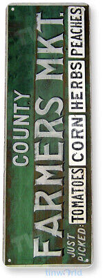 TIN SIGN County Farmers Market Kitchen Cottage Farm Farmhouse Sign A313