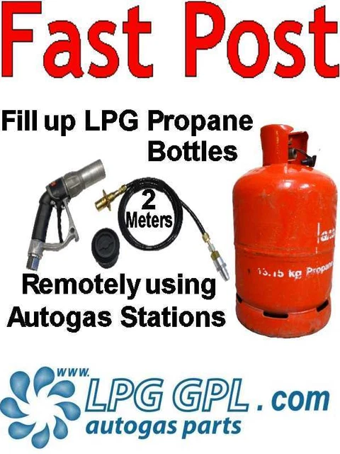 DN Autogas JIC 3/4 Propane Bottle Remote Refill Kit With 2 Metre Flexible Pipe