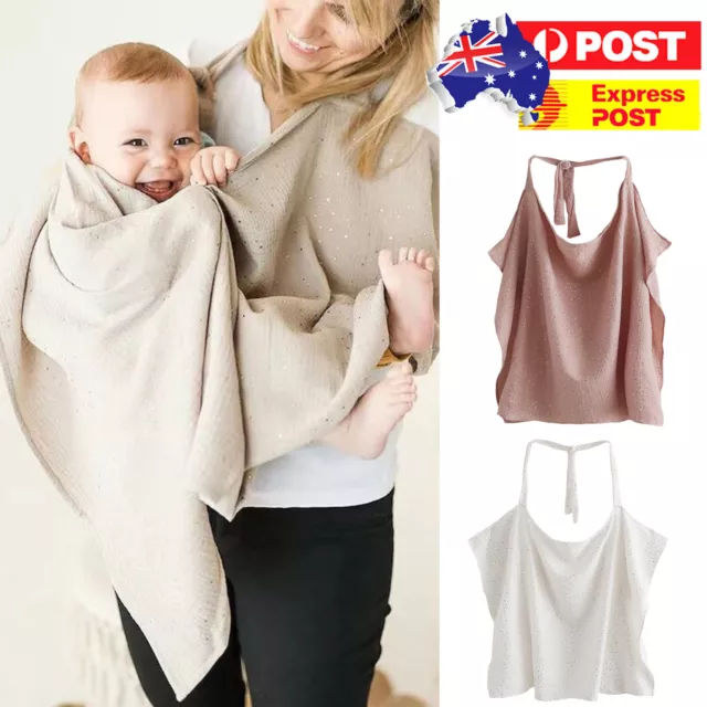 Mum Breastfeeding Nursing Cover Up Baby Poncho Shawl Udder Cotton Blanket Cover