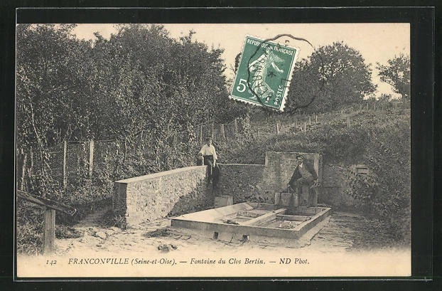 CPA Franconville, Fontaine du Clos Bertin