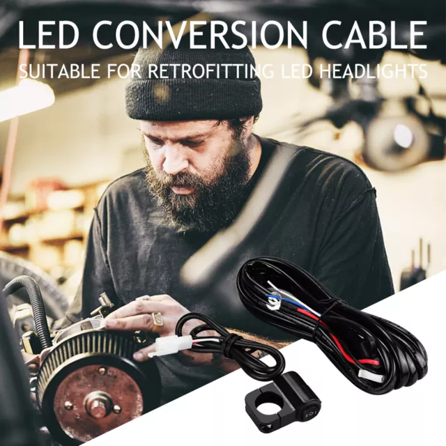Cavo fari DC12V cablaggio fari LED 3 fili per fari moto