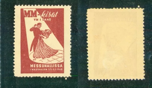 Aschenputtel Briefmarke Finnland Messuhallissa MM Kisat Dans Paar tanzen CS142