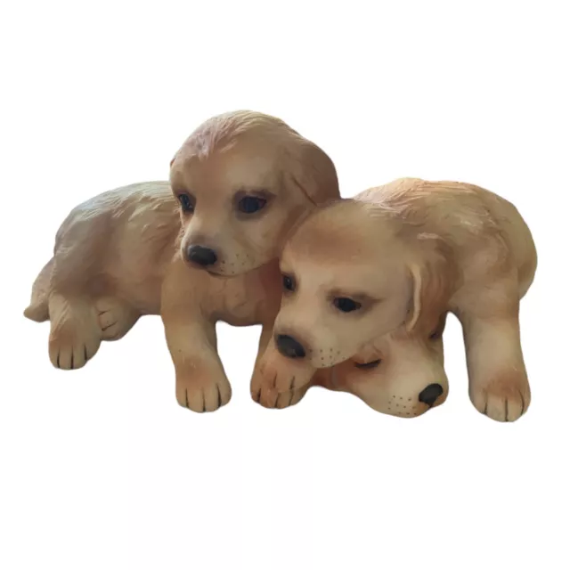 Vintage Royal Osborne Labrador Puppies Ornament Figurine Golden Retriever Figure