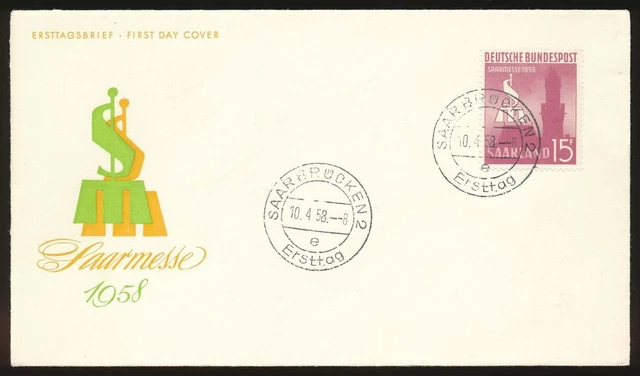 Saarland Nr. 435 auf Ersttagsbrief / FDC  #124325