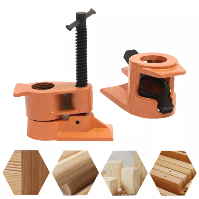 1 1 Inch Pipe Clamp Jaws Vise Fixture Woodworking Frame Tool Kit Set Heavy Duty