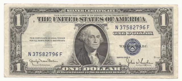 1935-D $1 Dollar Bill Silver Certificate Note Hand Picked VG/FINE FREE SHIPPING