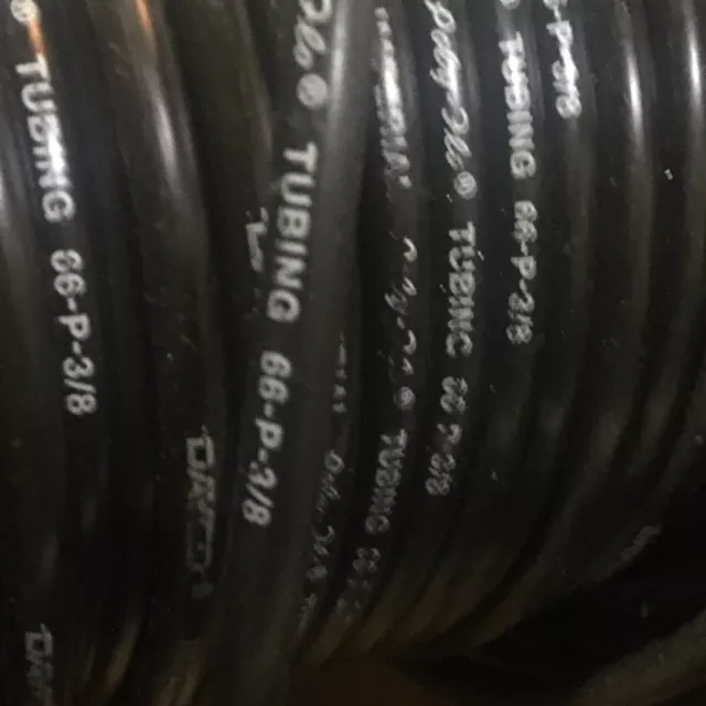 25’ Dayco Imperial Poly Flo Polyethylene Tubing 66-p-3/8 Black Max Temp 175 3