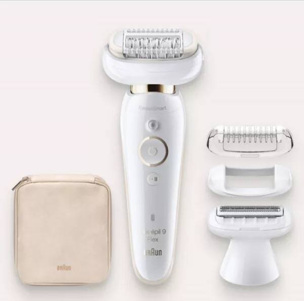 Braun Silk-épil 9 Flex 9002 Wet&Dry Epilierer - Weiß/​Gold neu