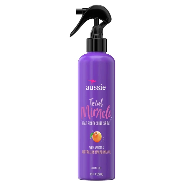 Aussie Total Miracle Heat Protecting Spray, Sulfate Free, 8.5 fl oz