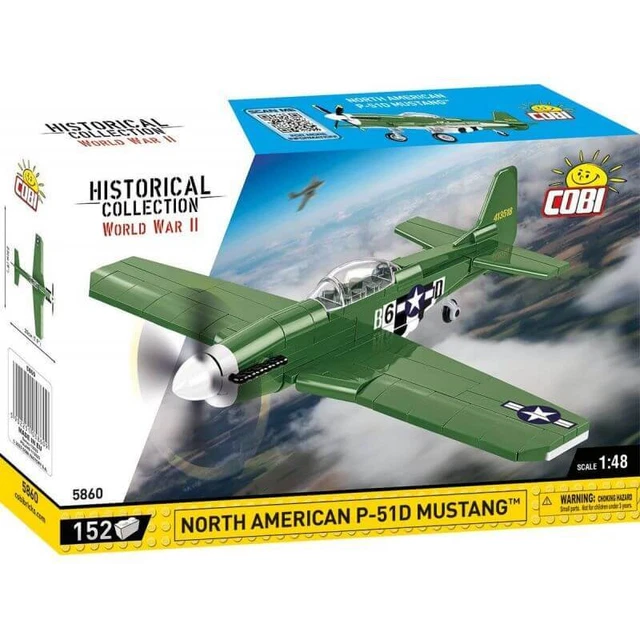 COBI Mustang P-51D - Maquette Avion Historique WWII - 150 Pièces - Échelle 1:48 - Blocs De Construction