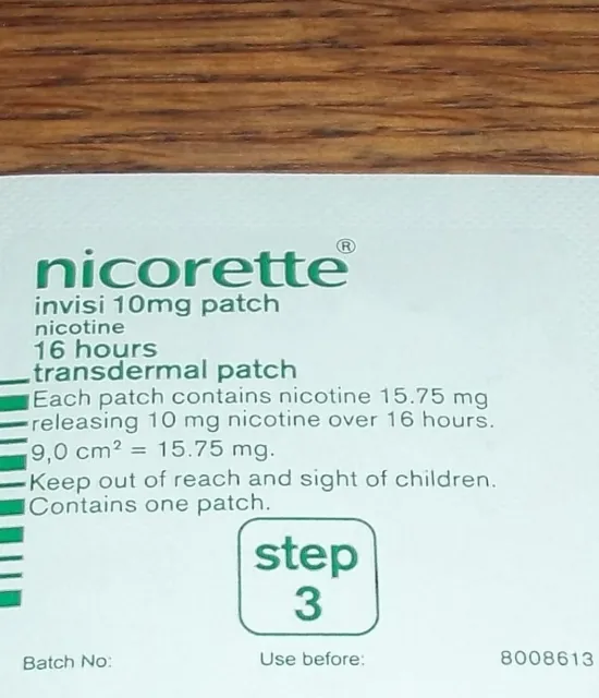 NICORETTE / NIQUITIN / NICOTINELL etc. X 10 Loose Patches (Choose Strength) 3