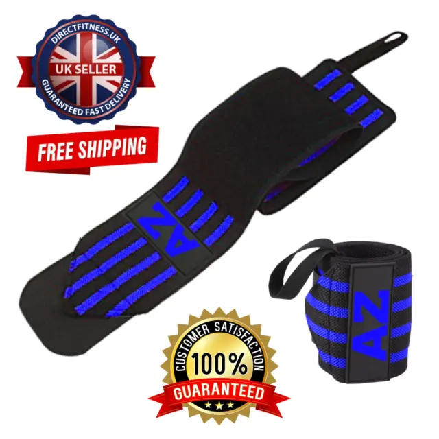 Premium Elasticated Wrist Support for Weight lifting & Gym - Strong Hand Wraps