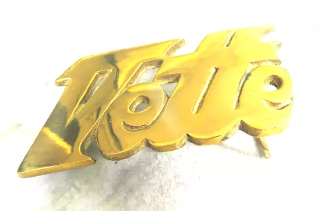 NOS - Vintage VETTE Solid Brass Belt Buckle 1970'S - RARE CHEVROLET CORVETTE