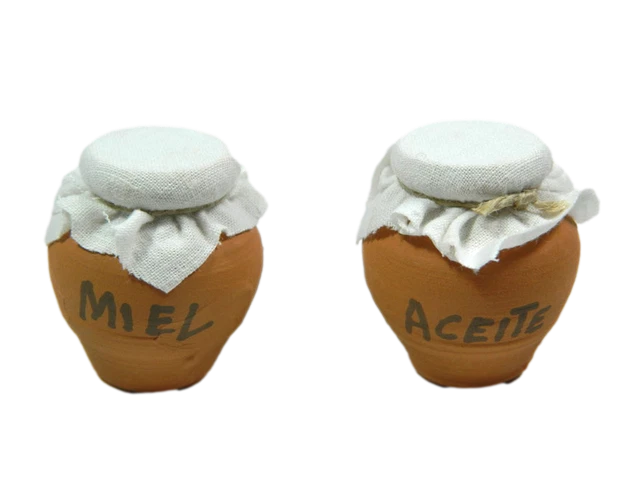 Vaso Miele/Aceto per Pastori Alti Cm 12/20 - Modello a Scelta Accessori Presepe