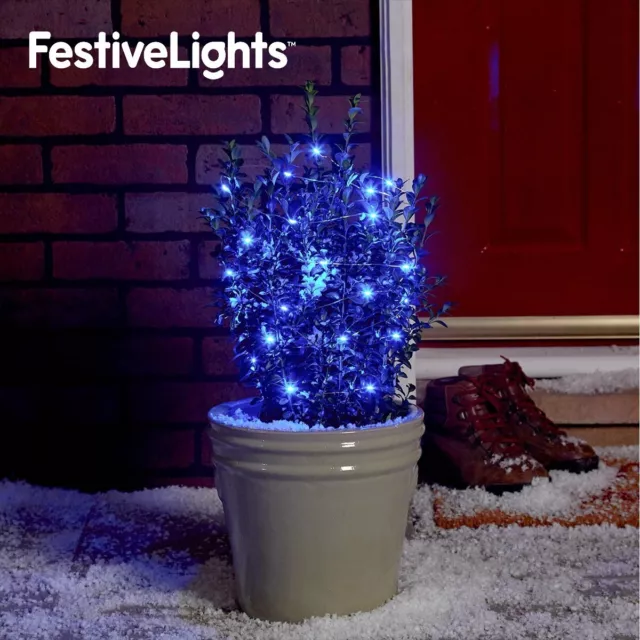 2m Batería Azul de Navidad Firefly Cuerda Fairy Exterior Multifunción Luces