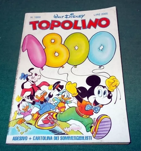 TOPOLINO libretto n. 1800 Tondo edizioni Disney del 27 Maggio 1990