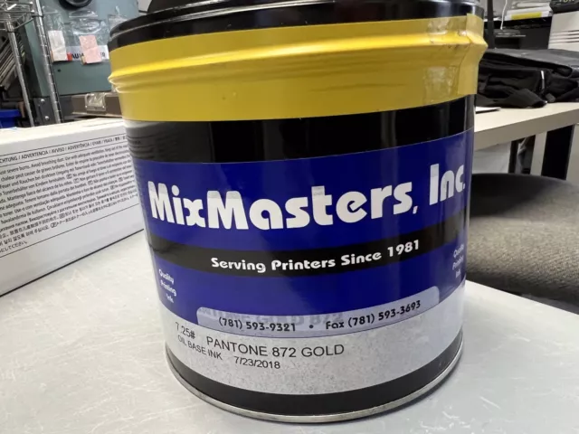 MixMasters PMS#872 Oil Base Ink 5 Lb can; New