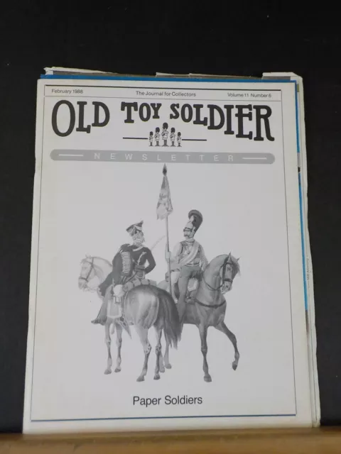 Old Toy Soldier Newsletter Vol 11 #6 1988 February Paper soldiers