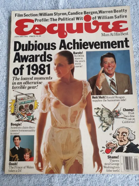 ESQUIRE January 1982 Bo Derek, Film Quarterly, 1981 Dubious Achievment Awards
