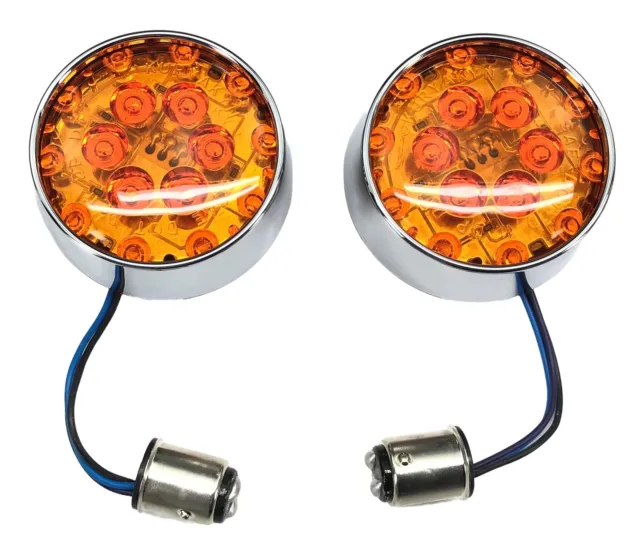 Kuryakyn LED Front Turn Signal Inserts Amber (Bullet) (5442)