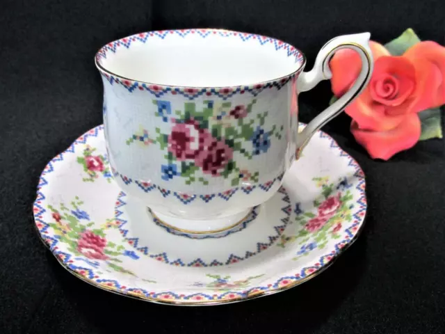 Royal Albert English Bone China Petit Point Teacup & Saucer  392