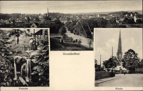 Ak Großbothen Grimma in Sachsen, Rausche, Kirche - 10562310