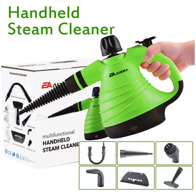 9 In 1 Universal Hand Held Steam Cleaner Steamer Kitchen Bathroom Tile Cleaning