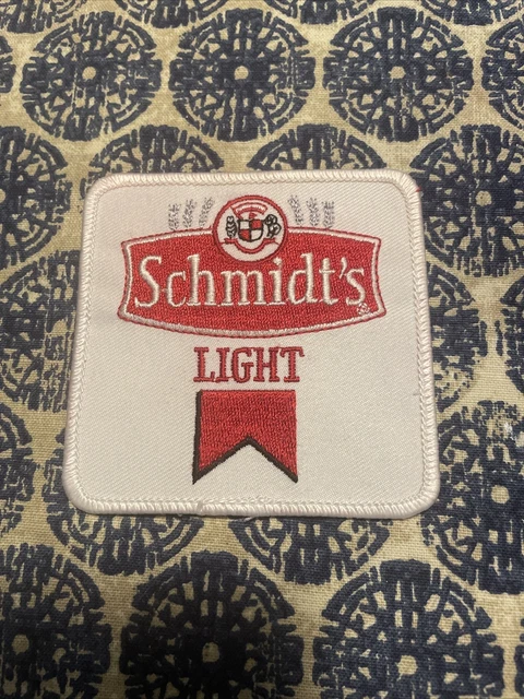 Schmidt’s Light 3” Beer Patch Iron On Trucker Hat 70s 80s Rare Logo Schmidt