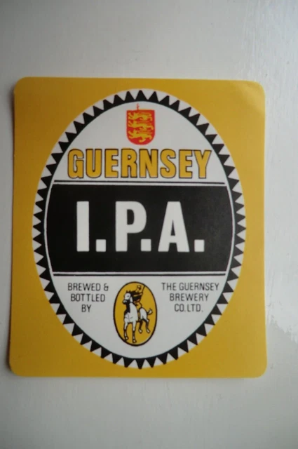 Mint Guernsey Brewery Ipa Brewery Beer Bottle  Label