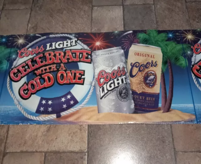 Vintage 1999 Coors Lite 45ft+ Roll Corrugated Advertising Banner/Sign