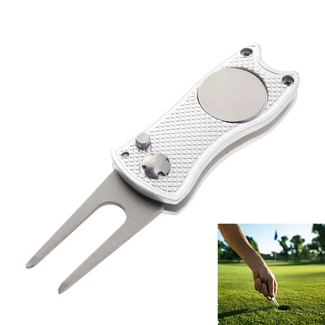 Divot Tool Divot Repair Tool Restorer Tool Folding Tool Stainless Steel 10