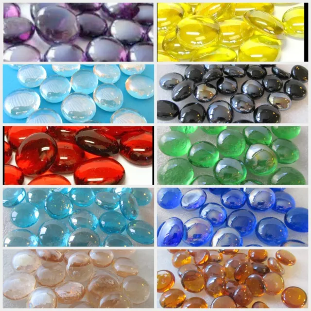 Decorative Glass Pebbles Stones Gems Vase Nuggets Marbles VARIOUS COLOUR & QTYS