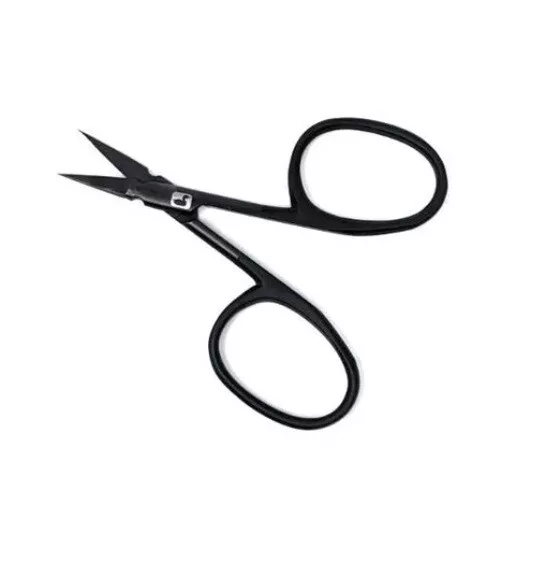 New Loon Outdoors Ergo 3.5" Arrow Point Fly Tying Scissors In Matte Black